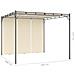 Gazebo Da Giardino Con Tenda Laterale 3x3x2,25m Crema - Foto miniatura 8