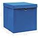 Scatole Con Coperchi 4 Pz Blu 32x32x32 Cm In Tessuto - Foto miniatura 6