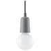 Sollux Diego 1 Sl. 0575 - Lampada A Sospensione Moderna A Led Grigia Per Soggiorno, Camera Da Letto, Corridoio, Ufficio, Attacco E27 - Foto miniatura 8