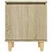 Comodino con Gambe in Legno Massello Rovere Sonoma 40x35x50cm - Foto miniatura 6