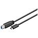 USB3.1CB1, 3.0 (3.1 Gen 1) , USB C, USB B, Maschio / maschio, Dritto, Dritto - Foto miniatura 1