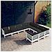 Set Divani Da Giardino 10 Pz Con Cuscini Bianchi Legno Di Pino - Foto miniatura 1