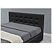 Newington Struttura Letto Imbottita Nera Con Contenitore 140x190 Cm - Foto miniatura 2