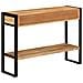 Tavolo Consolle 110x30x76 Cm In Legno Massello Di Mango - Foto miniatura 3