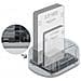 Docking Station con USB Type-C per 2 x SATA HDD / SSD trasparenti - Foto miniatura 1