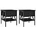 Comodini 2 Pz Neri 40x42x45 Cm In Legno Multistrato - Foto miniatura 2