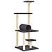 Albero Per Gatti Con Tiragraffi In Sisal Grigio Scuro 136 Cm - Foto miniatura 1