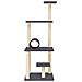 Albero Per Gatti Con Tiragraffi In Sisal Grigio Scuro 136 Cm - Foto miniatura 3
