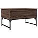 Tavolino Salotto Rovere Marrone 70x50x40cm Multistrato Metallo - Foto miniatura 2