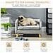 Divanetto per Cani e Gatti Stile Scandinavo con Cuscino Imbottito in Velluto e Legno, 64x45x36cm, Grigio - Foto miniatura 4