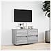 Mobile TV a Parete con Luci LED Grigio Sonoma 80x31x45 cm - Foto miniatura 3