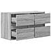 Mobile TV a Parete con Luci LED Grigio Sonoma 80x31x45 cm - Foto miniatura 7