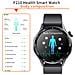 Smartwatch Con Ecg, Cardiofrequenzimetro, Pressione Sanguigna E Contapassi Black Gray Silicone - Foto miniatura 6