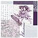 20 Pezzi - Confezione Da 20 Tovaglioli Per Decoupage 33x33cm - Colore Viola E Bianco - Foto miniatura 1