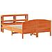 Letto Senza Materasso Marrone Cera 120x200 Cm In Legno Di Pino - Foto miniatura 3