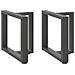 Gambe Tavolino Caffè A T 2 Pz Antracite 50x25x(30-31)cm Acciaio - Foto miniatura 1