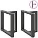 Gambe Tavolino Caffè A T 2 Pz Antracite 50x25x(30-31)cm Acciaio - Foto miniatura 3
