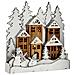 Figura Villaggio In Legno Bianco Con Neve. - Foto miniatura 1