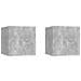 Comodini Grigio Cemento 2 Pz 30,5x30x30 Cm In Truciolato - Foto miniatura 2
