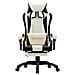Lusso Casadino -  Sedia Da Gaming Con Poggiapiedi Nera E Bianca In Similpelle - Foto miniatura 1