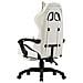 Lusso Casadino -  Sedia Da Gaming Con Poggiapiedi Nera E Bianca In Similpelle - Foto miniatura 5