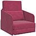 Divano Letto 2-in-1 Bordeaux 65x80x83 cm Velluto - Foto miniatura 1