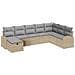 Set di Divani da Giardino da 8 Pezzi con Cuscini Beige Rattan Polietilene - Foto miniatura 1