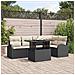 Set Divano da Giardino 6 Pezzi con Cuscini Nero Polyrattan - Foto miniatura 2