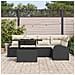 Set Divano da Giardino 6 Pezzi con Cuscini Nero Polyrattan - Foto miniatura 3