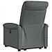 Poltrona Alzapersona Massaggi Elettrica Grigio Scuro Tessuto - Foto miniatura 7