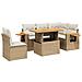 Set Divano da Giardino 6 pz con Cuscini Beige in Polyrattan - Foto miniatura 1