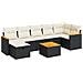 Set Divani da Giardino con Cuscini 8 pz Nero in Polyrattan - Foto miniatura 1