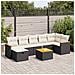 Set Divani da Giardino con Cuscini 8 pz Nero in Polyrattan - Foto miniatura 2