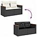 Set Divani da Giardino con Cuscini 8 pz Nero in Polyrattan - Foto miniatura 8