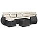 Set Divani da Giardino con Cuscini 7pz Nero Polyrattan - Foto miniatura 1
