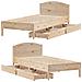 Letto senza Materasso 75x190 cm in Legno Massello Pino - Foto miniatura 9