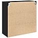 Armadio a muro  Nero Rovere 80x33x80 cm Legno ingegnerizzato - Foto miniatura 5