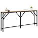 Tavolo da Console Rovere Artigianale 180x23x75 cm Legno Tecnico - Foto miniatura 3