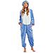 Pigiama Da Donna Tuta Kigurumi Onesie Costume Stich Blu 165-175 L - Foto miniatura 5
