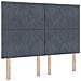Testiera LED Geometrico Grigio scuro 144 cm Velluto - Foto miniatura 1