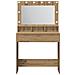 Tavolo da trucco con luci LED in rovere artigianale 79x41x135 cm - Foto miniatura 4