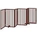 Cancello Cani Porta Pieghevole Marrone 6 Pannelli 300cm Pioppo - Foto miniatura 6
