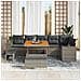 Set Divano da Giardino 9 pcs Grigio 100 x 100 x 71 cm - Foto miniatura 3