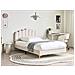 Letto Velluto Sauvian 120 X 200 Cm Bianco Sporco - Foto miniatura 1
