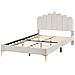Letto Velluto Sauvian 120 X 200 Cm Bianco Sporco - Foto miniatura 3