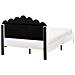 Letto Velluto Sauvian 120 X 200 Cm Bianco Sporco - Foto miniatura 5
