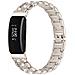 Elegante Cinturino In Acciaio Inossidabile Con Diamanti Compatibile Con Fitbit Inspire 1/2/hr Beige - Foto miniatura 1