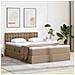 Letto con Contenitore Cappuccino 140 x 190 cm Pelle Sintetica - Foto miniatura 2