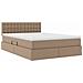 Letto con Contenitore Cappuccino 140 x 190 cm Pelle Sintetica - Foto miniatura 5