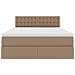 Letto con Contenitore Cappuccino 140 x 190 cm Pelle Sintetica - Foto miniatura 7